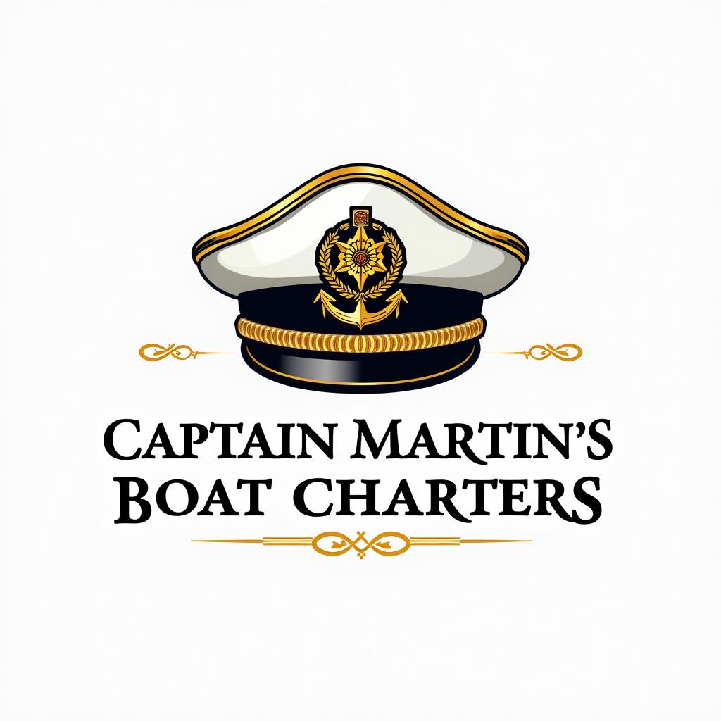 CM Boat Rentals captain and anchor logo